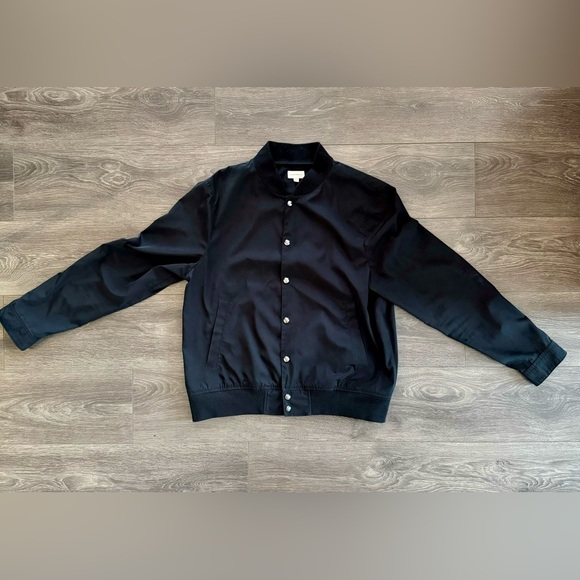Men’s black Club Monaco Varsity Jacket/Windbreaker - Picture 1 of 4